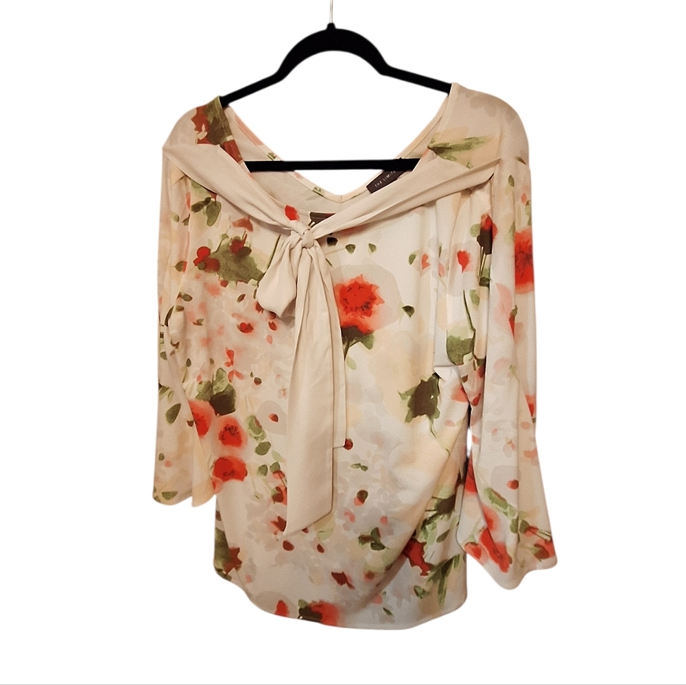 The Limited Floral Tie Neck Ladies Top Large Boho Whimsigoth Fairycore Roses
